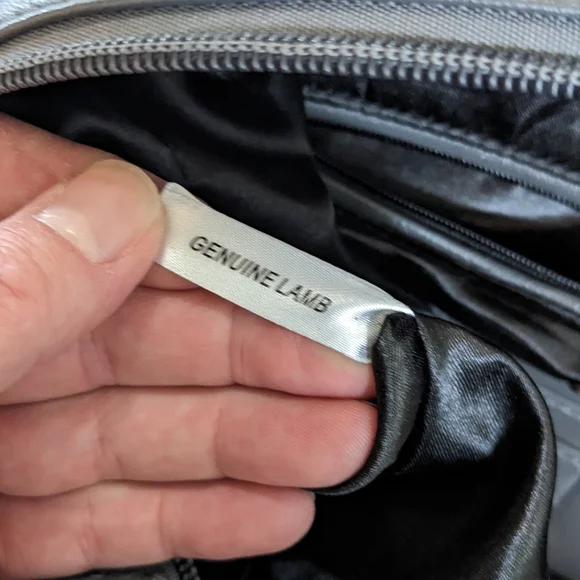 Nina Raye Lamb Leather Chic Sporty Super Soft Luxurious Crossbody Satchel Gray - Picture 5 of 12